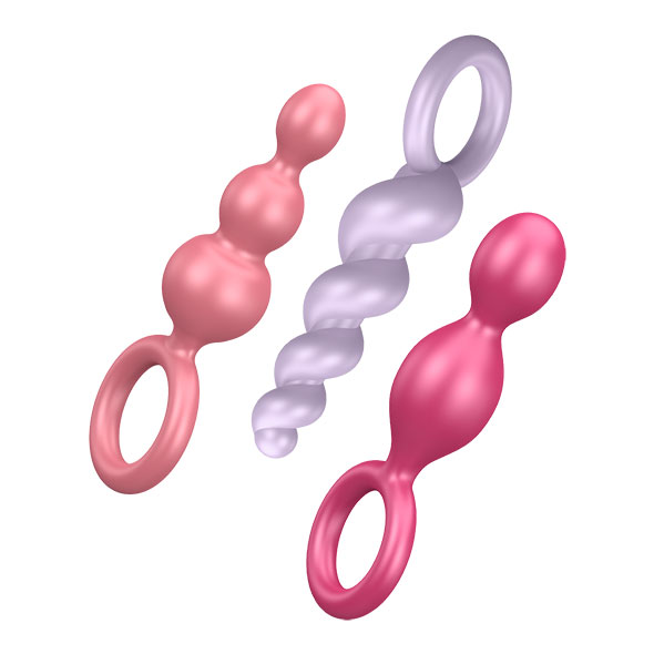 SATISFYER - PLUGS COLORED, anaalkomplekt