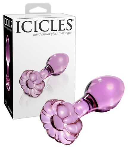 Icicles No. 48, õrnroosa klaasist anaal-lill