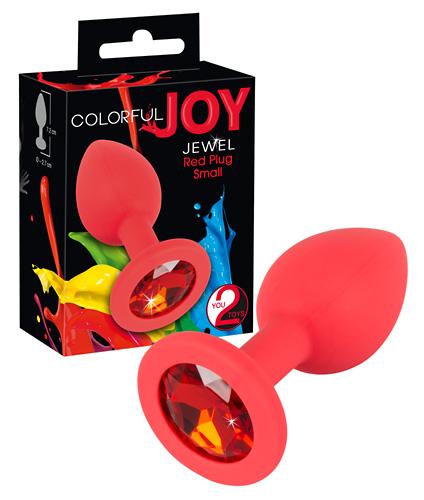 Colorful JOY Jewel Red Plug, sädelev anaalpunn, väike