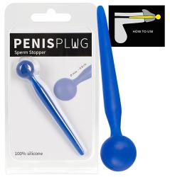 Penis Plug, peenise-plug, dilaator meestele, sinine