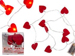 Heart-shaped Fairy Lights, südamekujulised LED tulukesed, punased