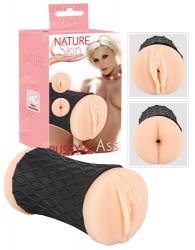 Nature Skin Pussy & Ass Masturbator, ülipehme 2 poolne masturbaator