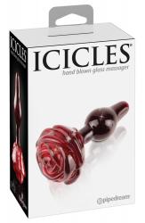 Icicles No. 76, klaasist punane anaal-roos