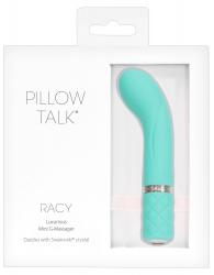 BMS Pillow Talk Racy, türkiis-sinine G-punkti vibraator, USB