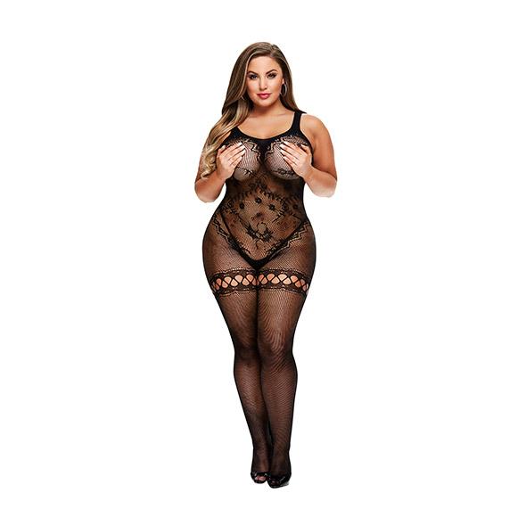 BACI - CROTCHLESS BODYSTOCKING QUEEN SIZE, daamidele