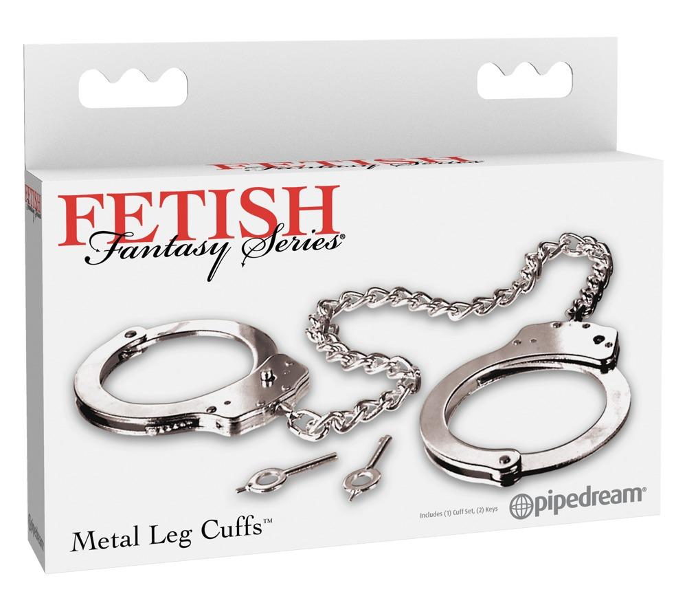 Fetish Fantasy Metal Leg Cuffs, metallist jalarauad võtmetega