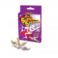 JELLY SUPER SPERMS PINA COLADA FLAVOUR, pinacolada maitselised sperma-kummikommid