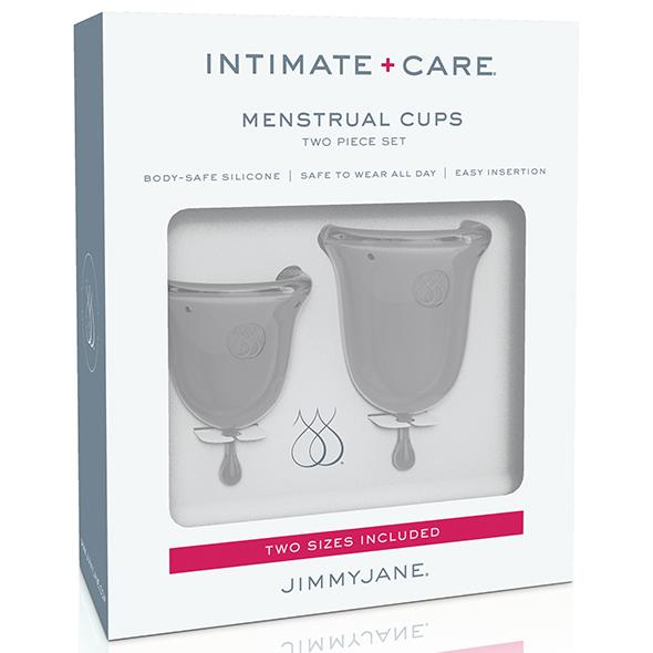 JIMMYJANE - INTIMATE CARE MENSTRUAL CUPS CLEAR, menstruaaltopside komplekt