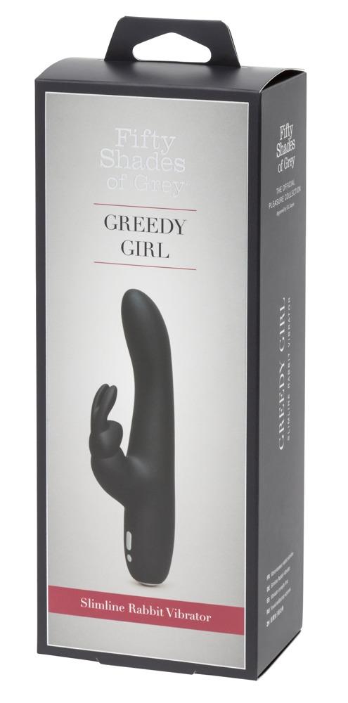 "50 Shades of Grey"-Greedy Girl Slimline Rabbit Vibrator, sale must jänkuvibraator