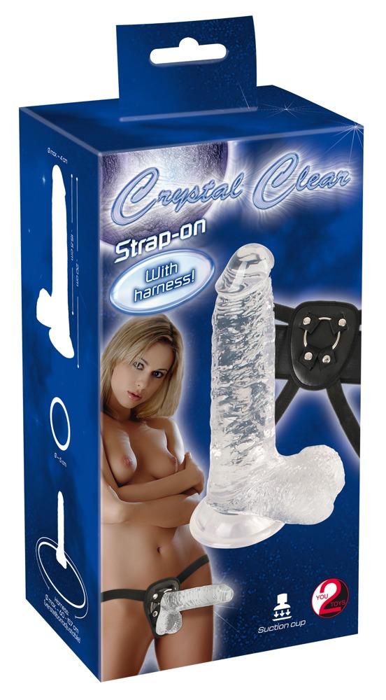   Crystal Clear Strap-on with Harness, dildo ja rihmad