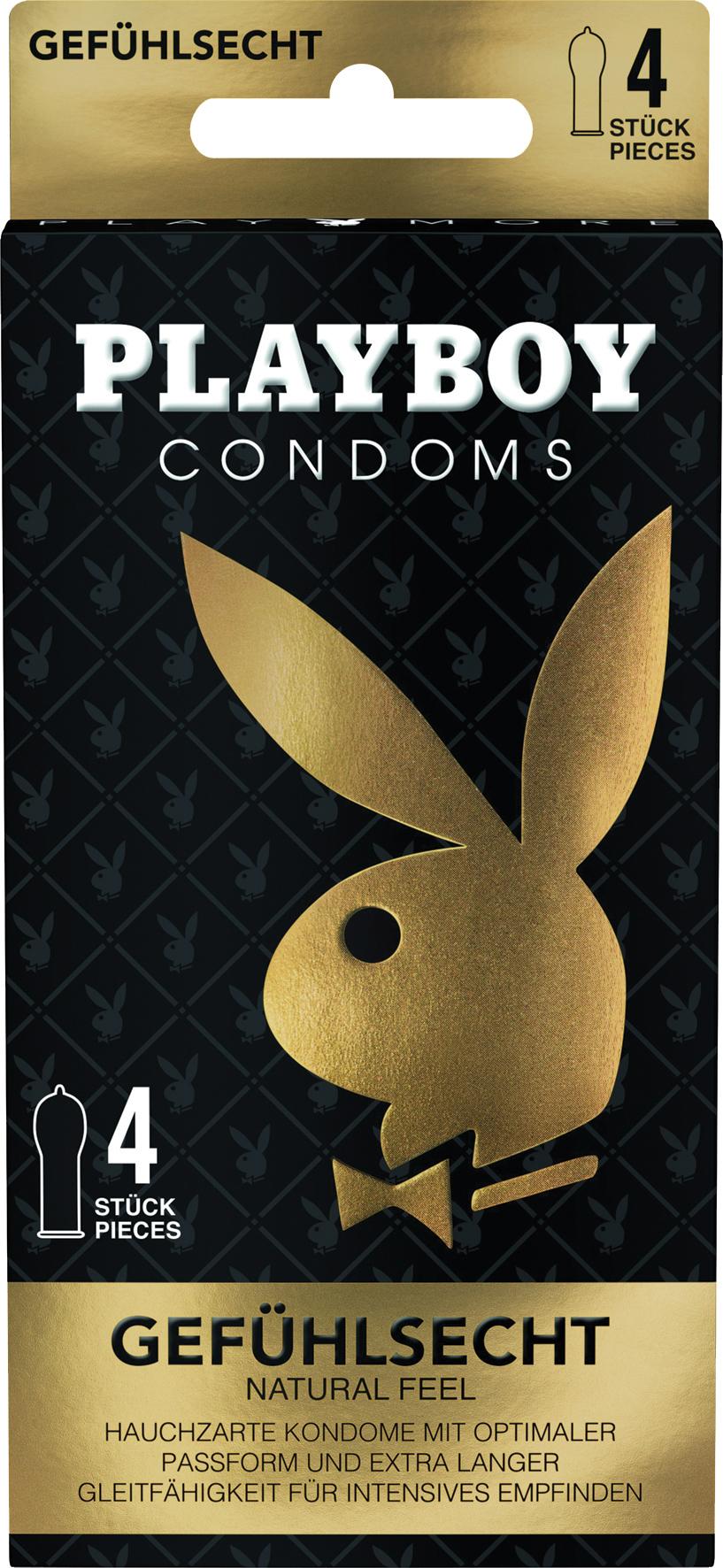 PLAYBOY Condoms Gefühlsecht, suured kondoomid, 4tk
