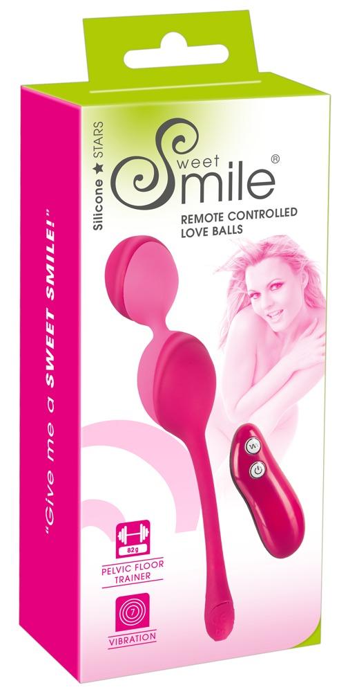 SMILE Love Balls Remote Controlled, puldiga USB rõõmupallid, roosad