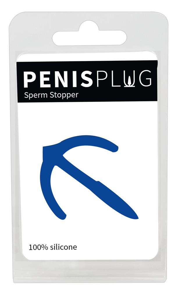 Penis Plug Sperm Stopper Anchor, peenisplug/dilaator meestele, sinine