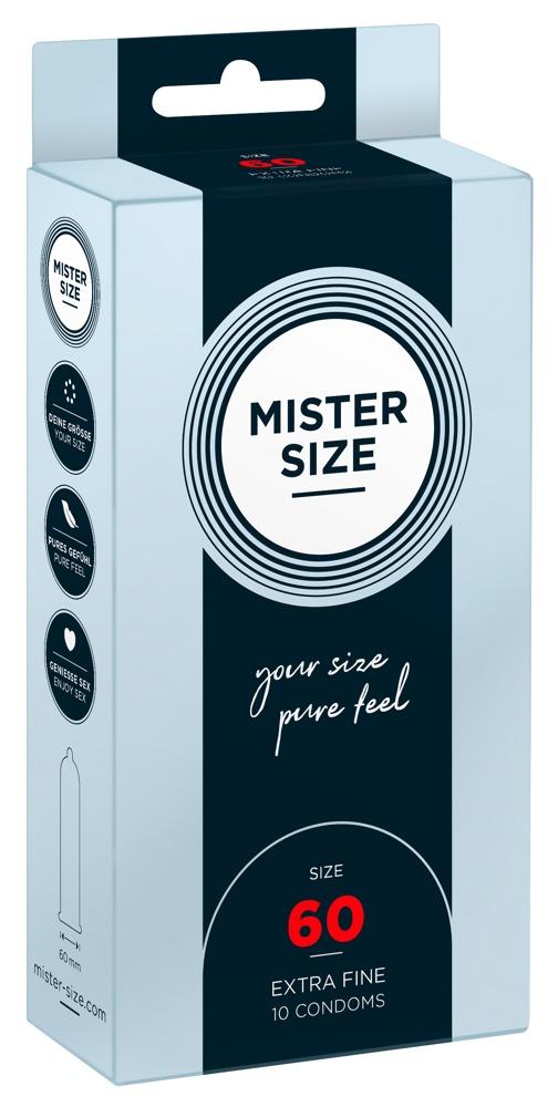 Mister Size 60mm, keskmisest natuke suuremad kondoomid, 10tk