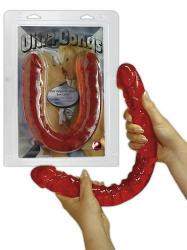 Ultra-Dong suur jelly-dildo punane