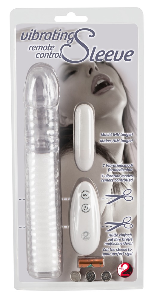 Vibro-Penis Sleeve by You2Toys, läbipaistev peenisepikendi vibratsiooniga 