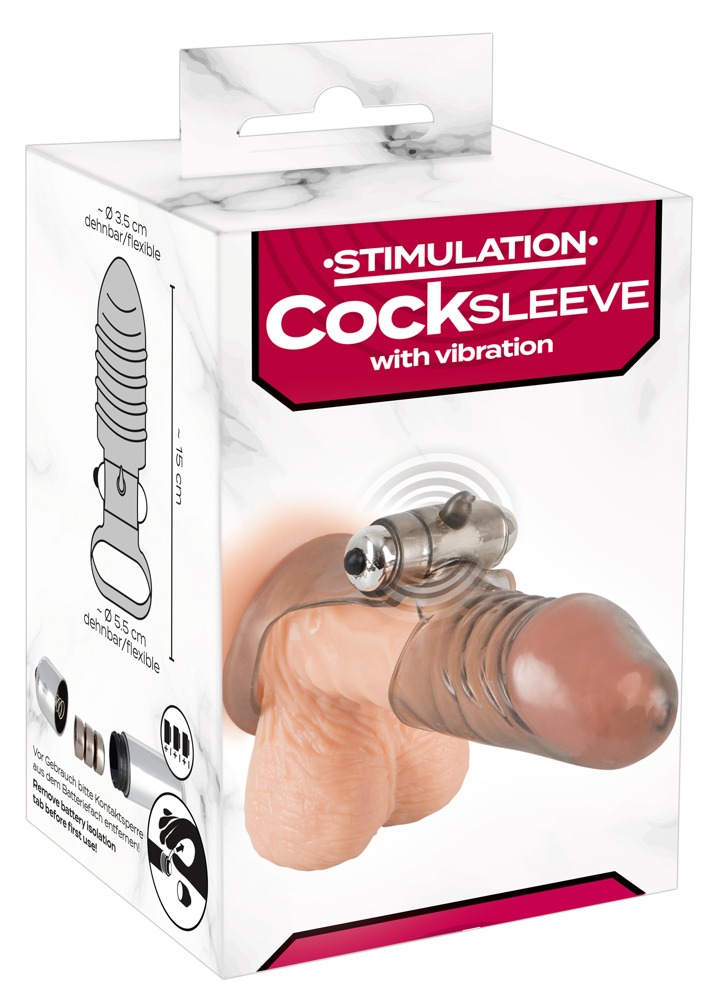 Cock Sleeve with Vibration, peenisemansett vibreeriva kliitoristimulaatoriga 