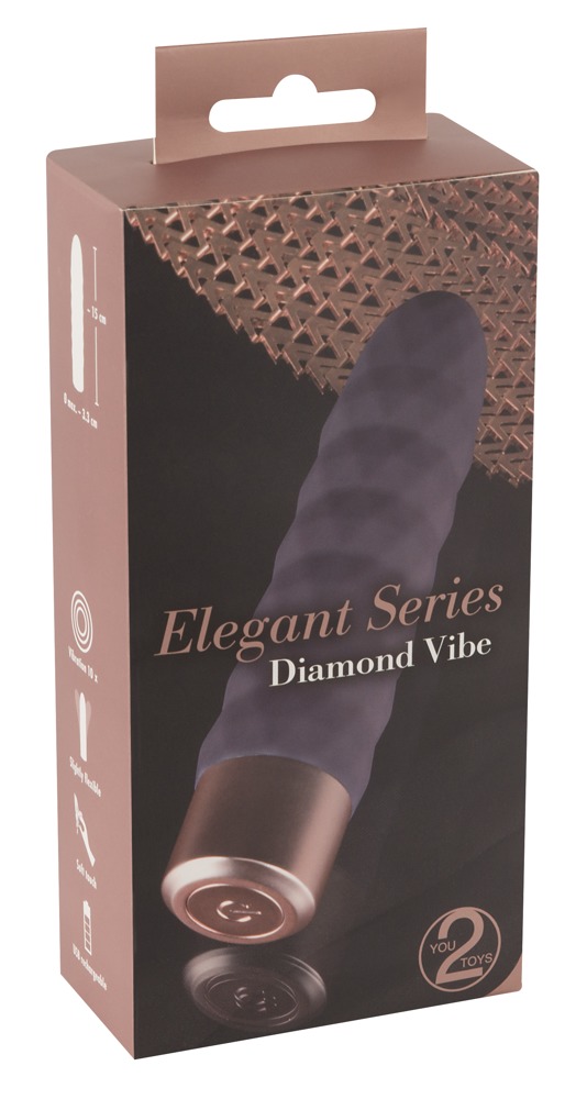 Elegant Diamond Vibe by You2Toys, elegantne teemantvibraator, 10 programmi, USB
