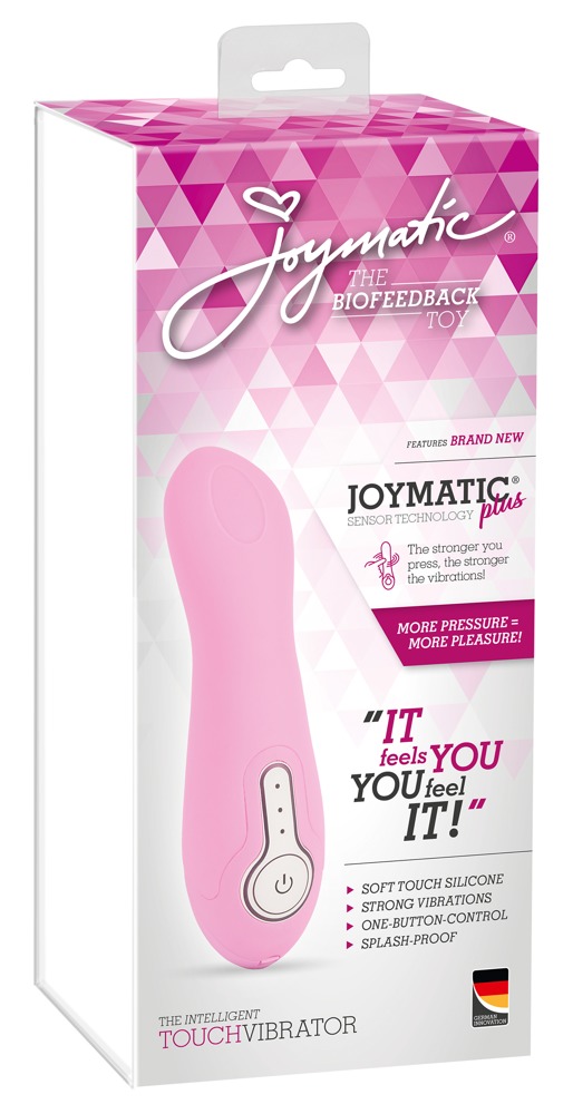 Joymatic The intelligent Touch Vibrator, roosa disainvibraator