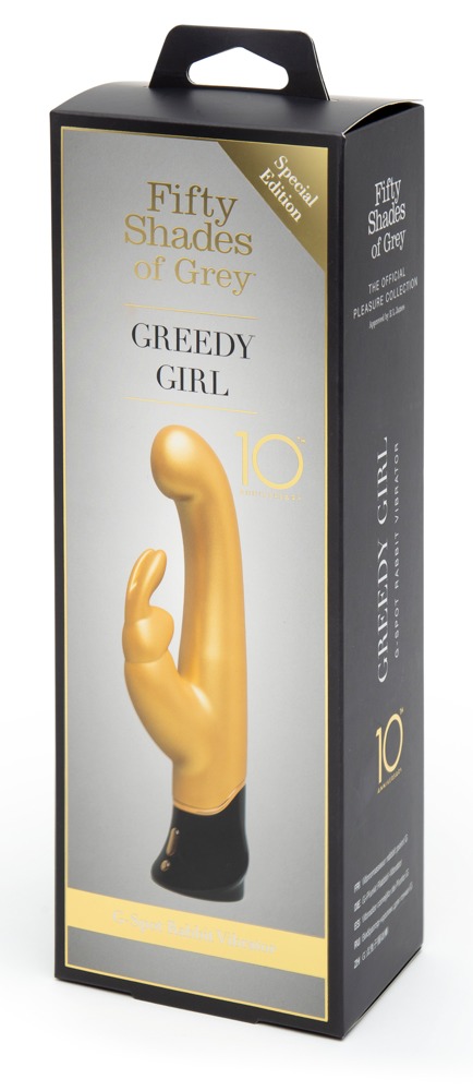"50 Shades of Grey"-Greedy Girl G-Spot Rabbit Vibe, kuldne jänkuvibraator