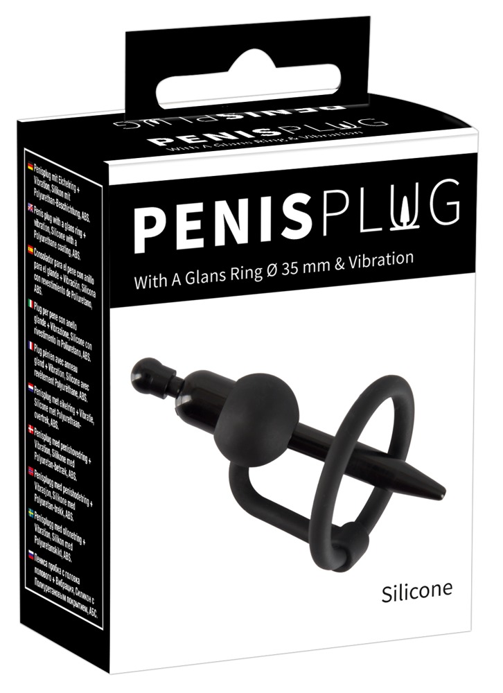Penis Plug with a Glans Ring, rõnga ja vibratsiooniga dilaator meestele