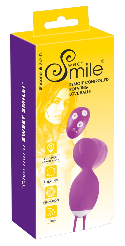 SMILE Remote Controlled Rotating Love Ball, pöörlev/vibreeriv/puldist juhitav armupall , USB