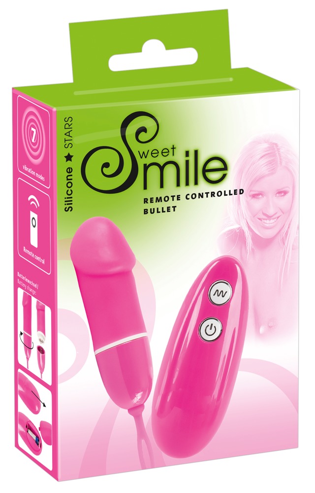 SMILE Vibro-Bullet with Remote Control, puldiga vibrakuul, roosa