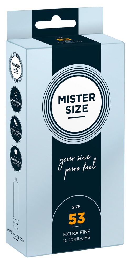 Mister Size 53 mm, keskmised kondoomid, 10tk